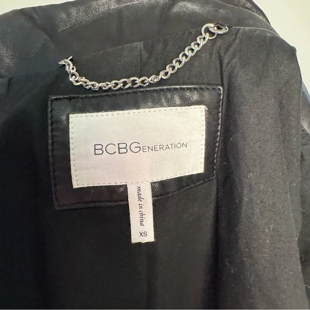 BCBGeneration Black Leather Jacket - Picture 10 of 13